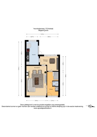 Floorplan - Noordwijkerweg 17D, 2223 AD Katwijk
